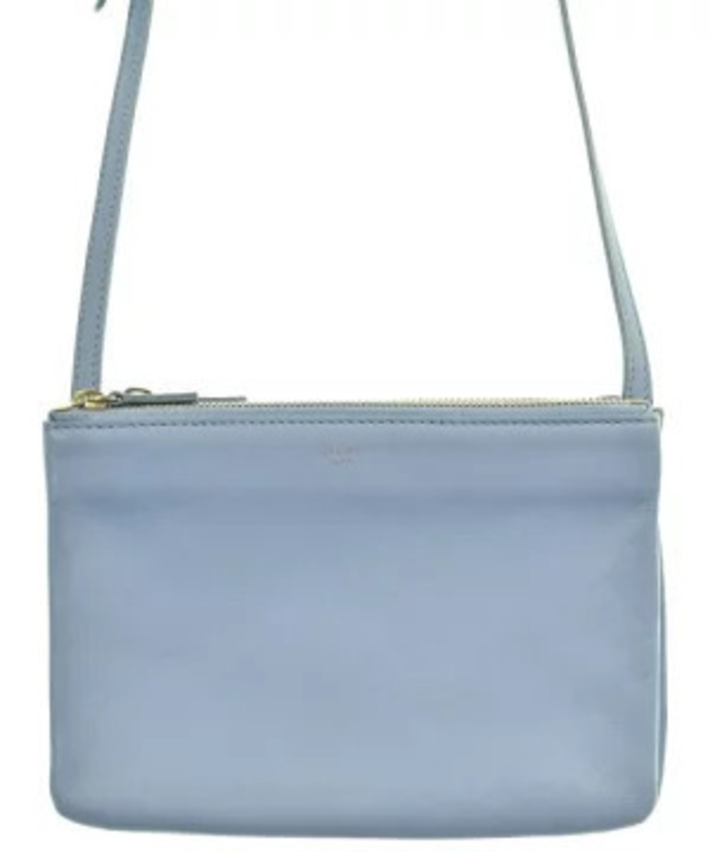 Celine Trio Leather Shoulder Bag Blue
